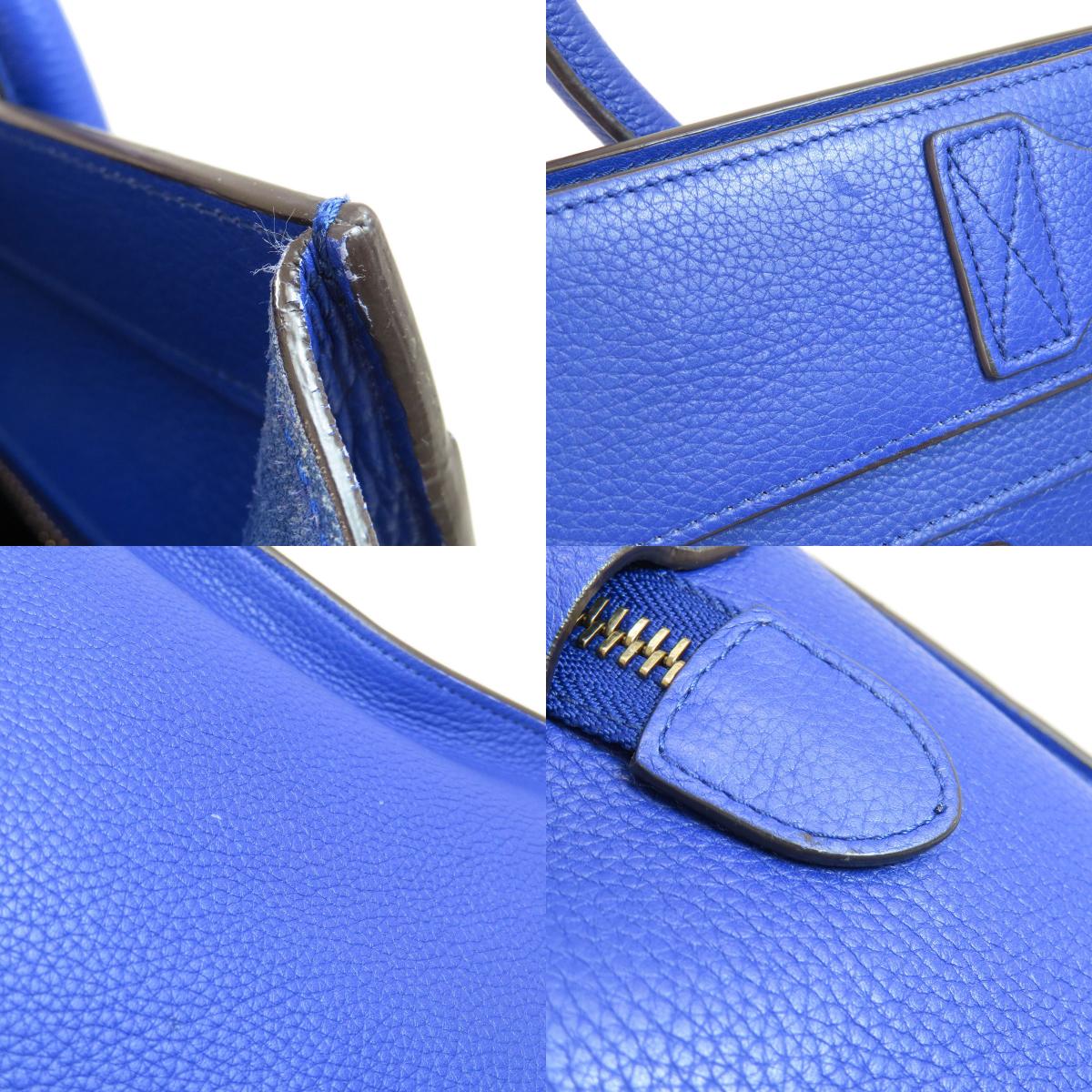 CELINE セリーヌ ラゲージ ミニ トートバッグ レザー レディース 中古