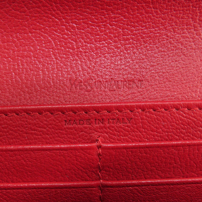 YVES SAINT LAURENT イヴ・サンローラン ロゴ 長財布（小銭入れあり） レザー レディース 中古