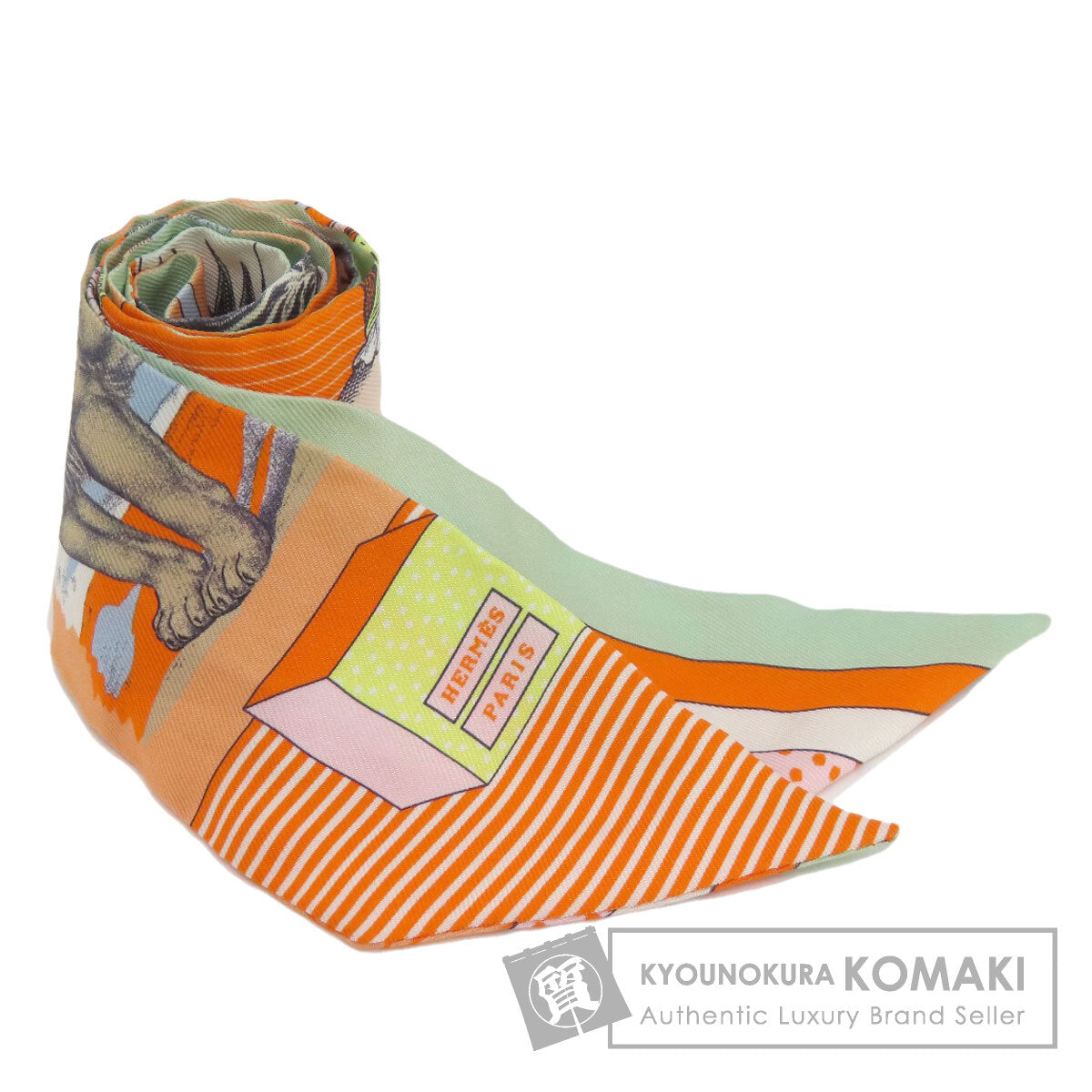 HERMES エルメス ツイリー スカーフ シルク レディース 中古