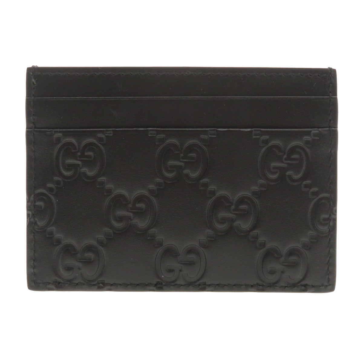 GUCCI グッチ 233166 GGシグネチャー シマ カードケース カーフ メンズ 中古