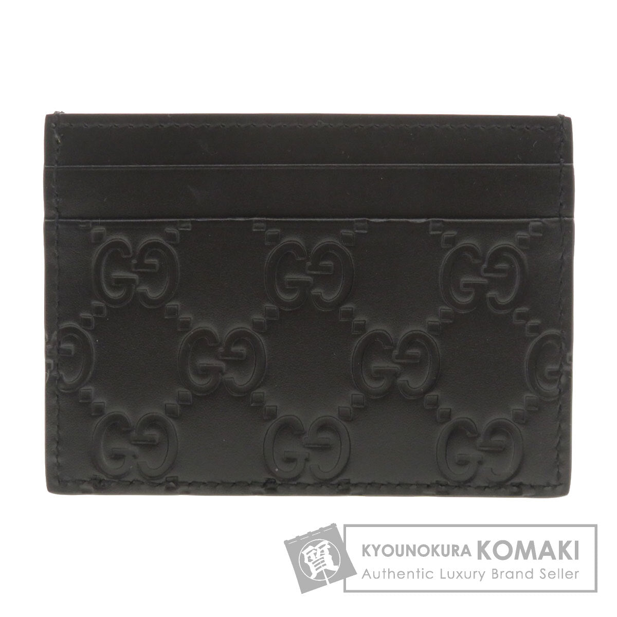 GUCCI グッチ 233166 GGシグネチャー シマ カードケース カーフ メンズ 中古