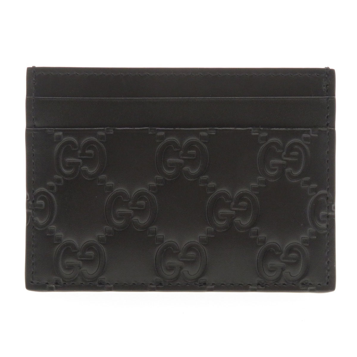 GUCCI グッチ 233166 GGシグネチャー シマ カードケース カーフ メンズ 中古