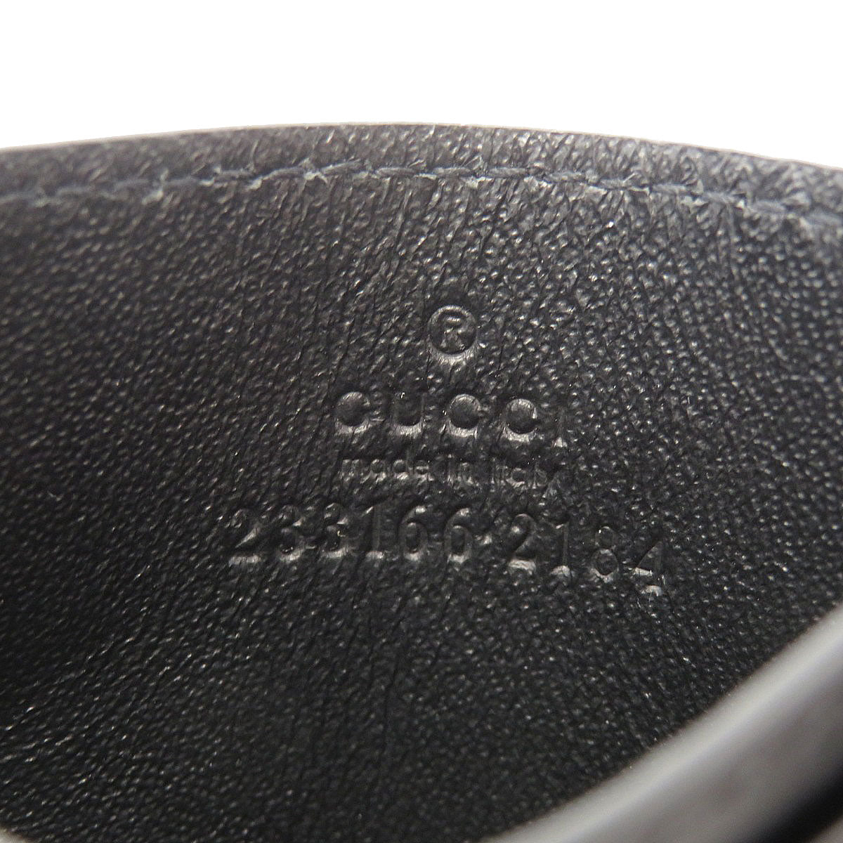 GUCCI グッチ 233166 GGシグネチャー シマ カードケース カーフ メンズ 中古