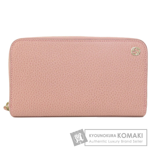 GUCCI グッチ 449347 インターロッキングG　アウトレット 長財布（小銭入れあり） レザー レディース 中古