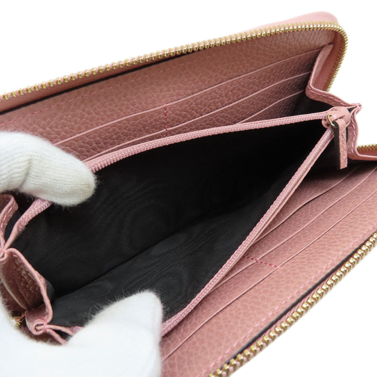 GUCCI グッチ 449347 インターロッキングG　アウトレット 長財布（小銭入れあり） レザー レディース 中古