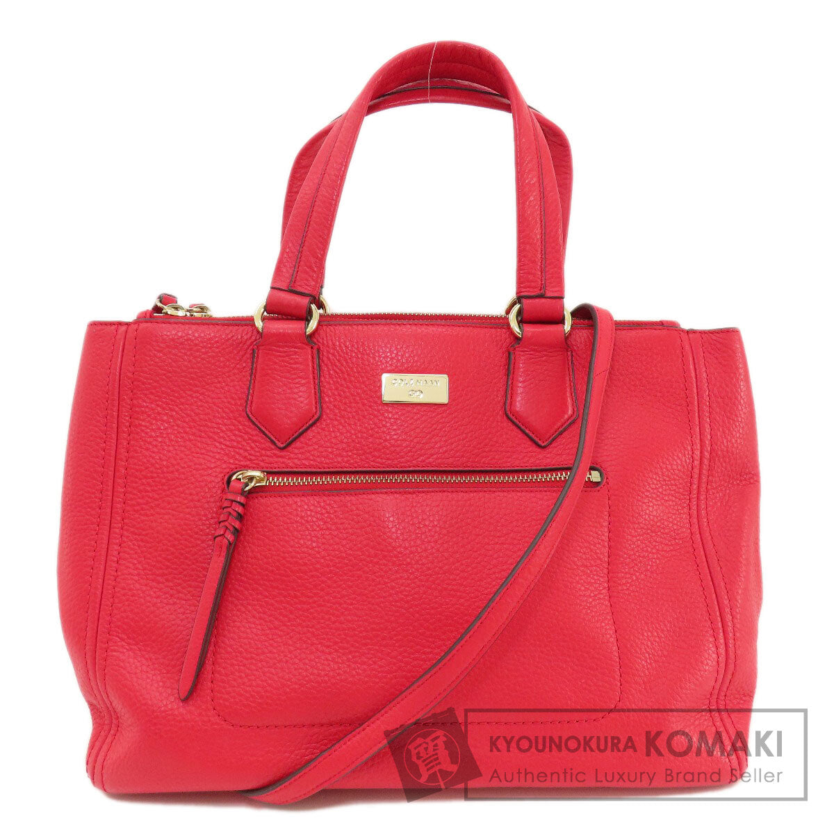 Cole Haan コールハーン ロゴ金具 2WAY トートバッグ レザー レディース 中古