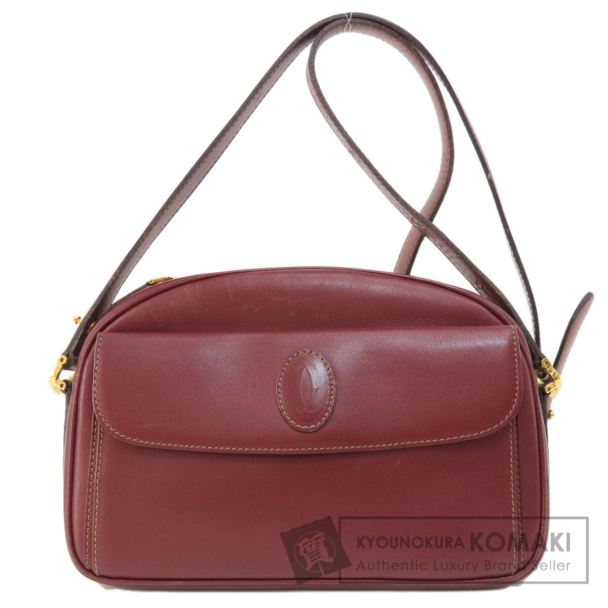 CARTIER カルティエ マストライン ショルダーバッグ レザー レディース 中古