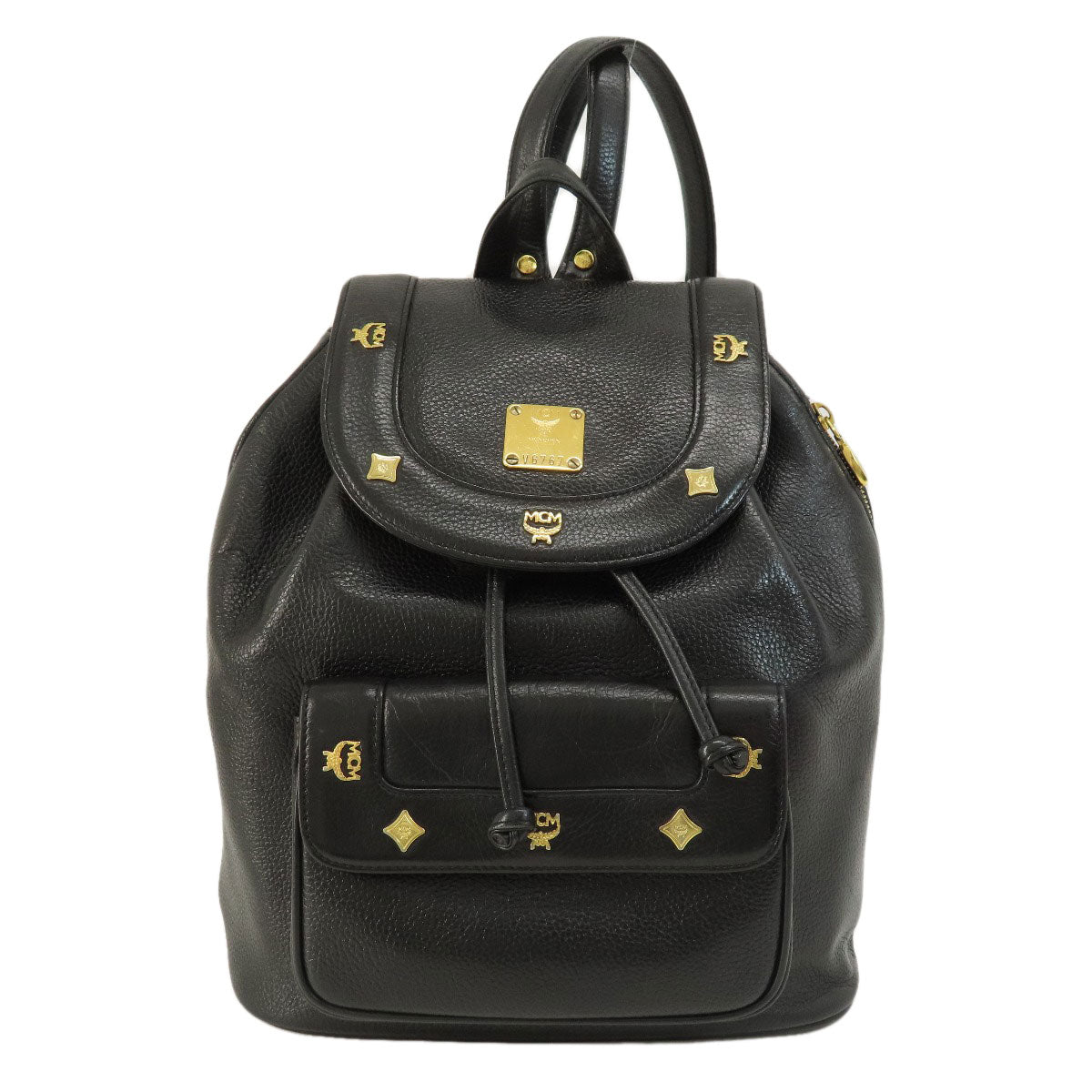 MCM エムシーエム ロゴ リュック・デイパック レザー レディース 中古