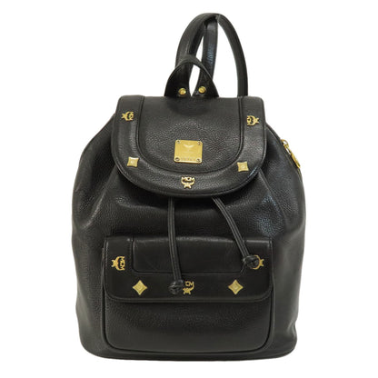 MCM エムシーエム ロゴ リュック・デイパック レザー レディース 中古