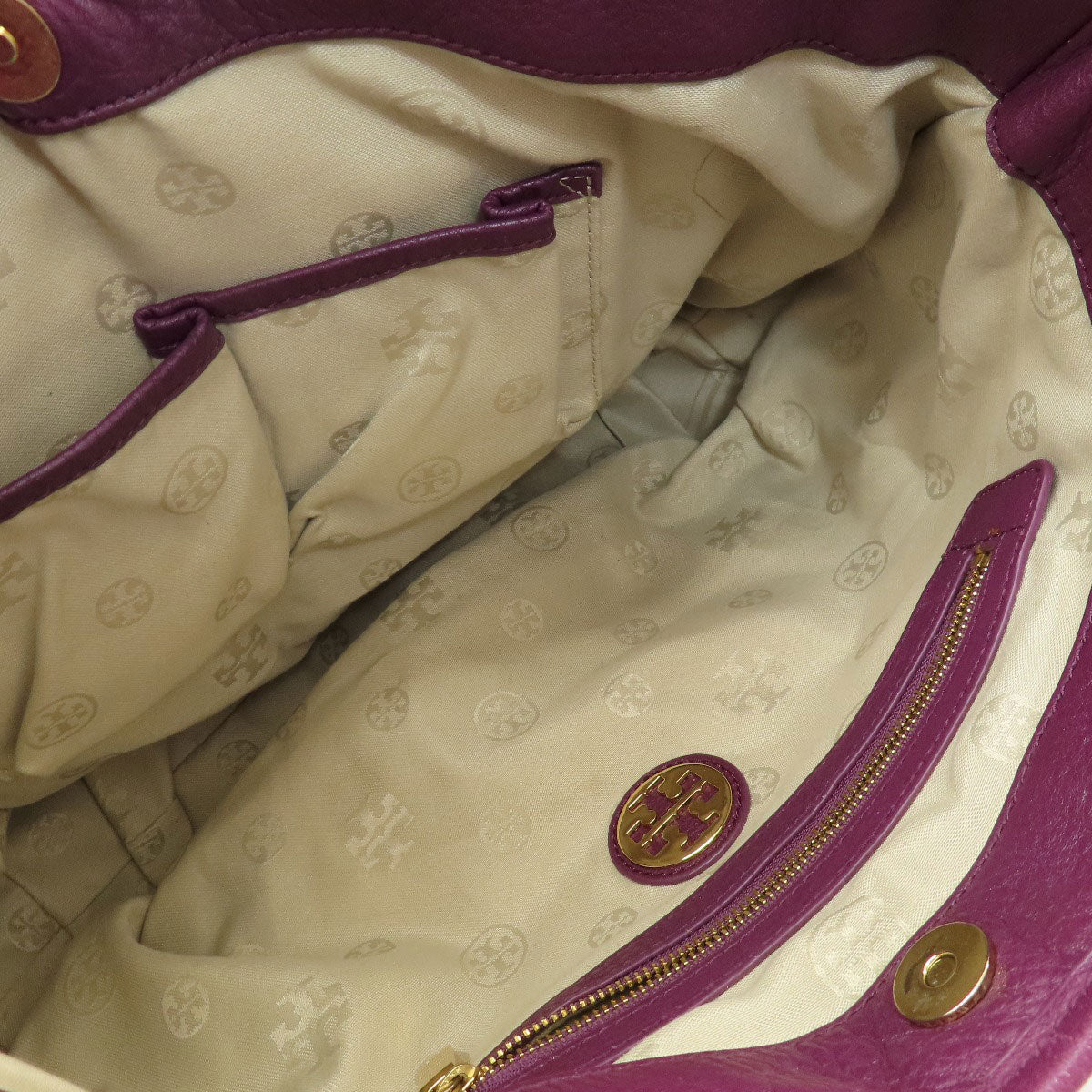 Tory Burch トリーバーチ ロゴ 2WAY トートバッグ レザー レディース 中古