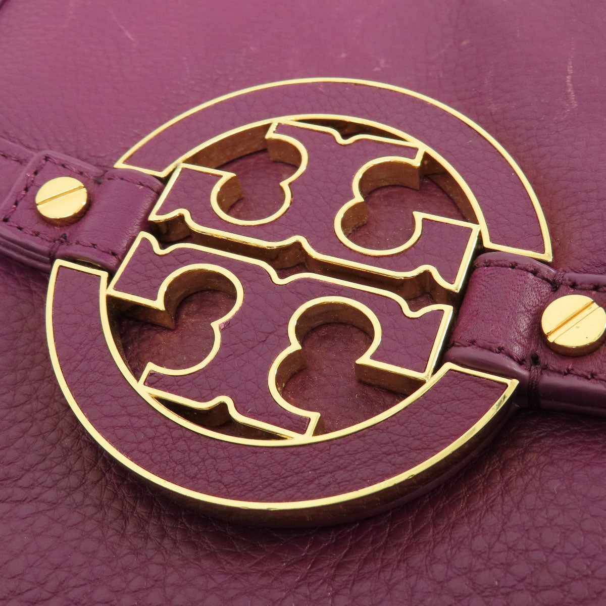 Tory Burch トリーバーチ ロゴ 2WAY トートバッグ レザー レディース 中古