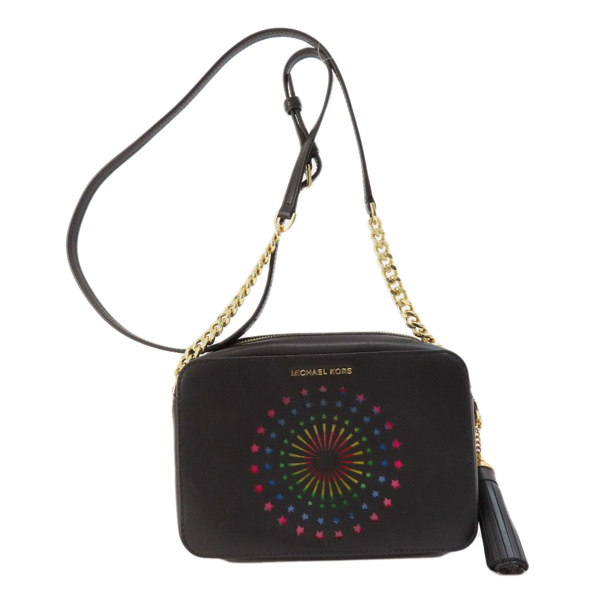 Michael Kors マイケルコース ギニー 花火モチーフ ショルダーバッグ PVC レディース 中古