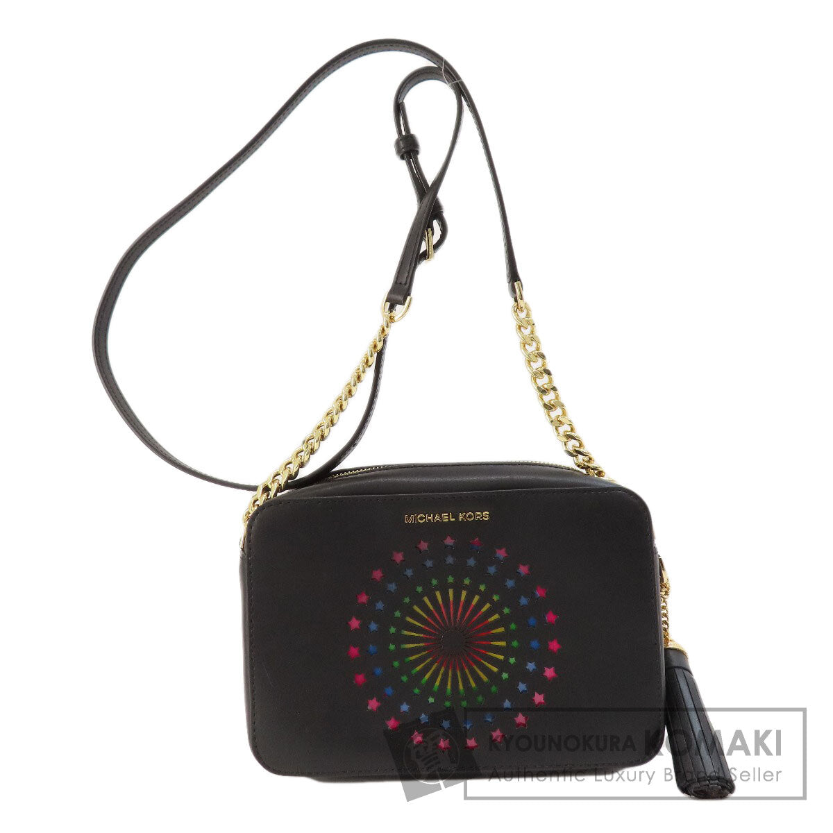 Michael Kors マイケルコース ギニー 花火モチーフ ショルダーバッグ PVC レディース 中古