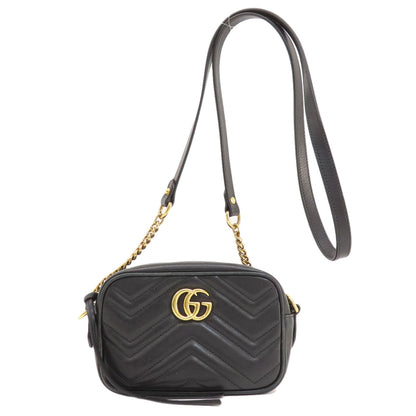 GUCCI グッチ 448065 GGマーモント ミニバッグ ショルダーバッグ カーフ レディース 中古
