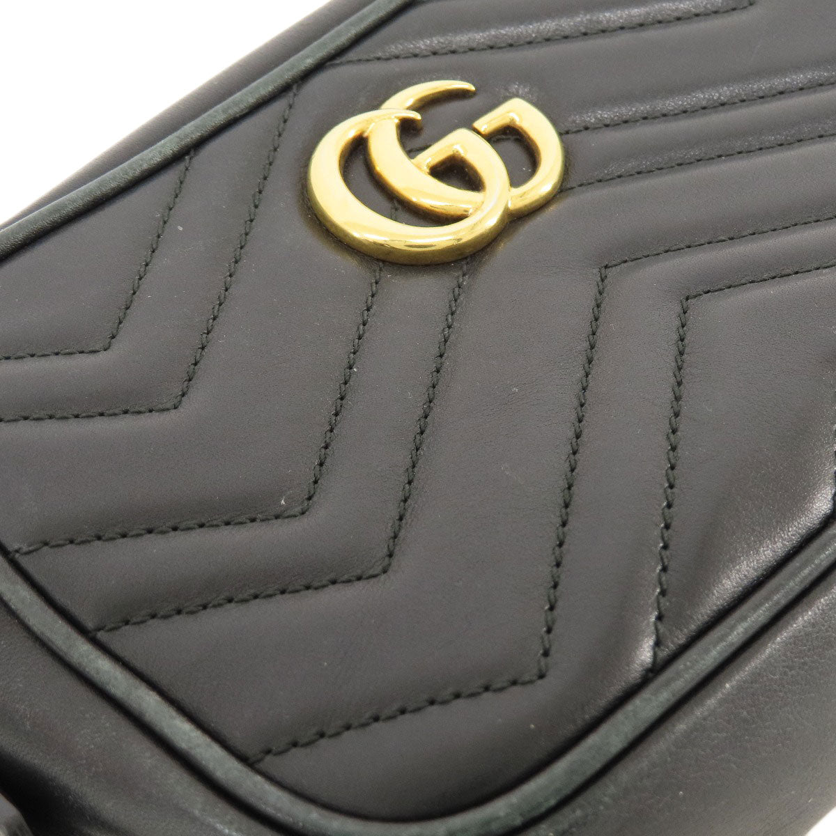 GUCCI グッチ 448065 GGマーモント ミニバッグ ショルダーバッグ カーフ レディース 中古