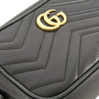 GUCCI グッチ 448065 GGマーモント ミニバッグ ショルダーバッグ カーフ レディース 中古
