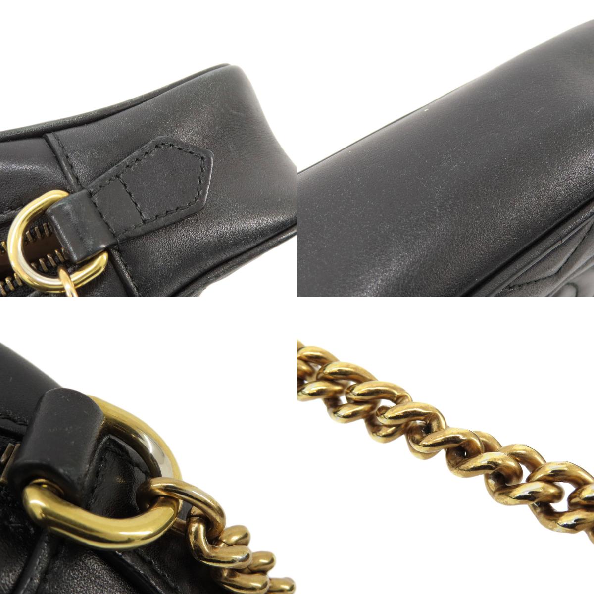 GUCCI グッチ 448065 GGマーモント ミニバッグ ショルダーバッグ カーフ レディース 中古
