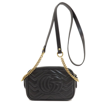 GUCCI グッチ 448065 GGマーモント ミニバッグ ショルダーバッグ カーフ レディース 中古