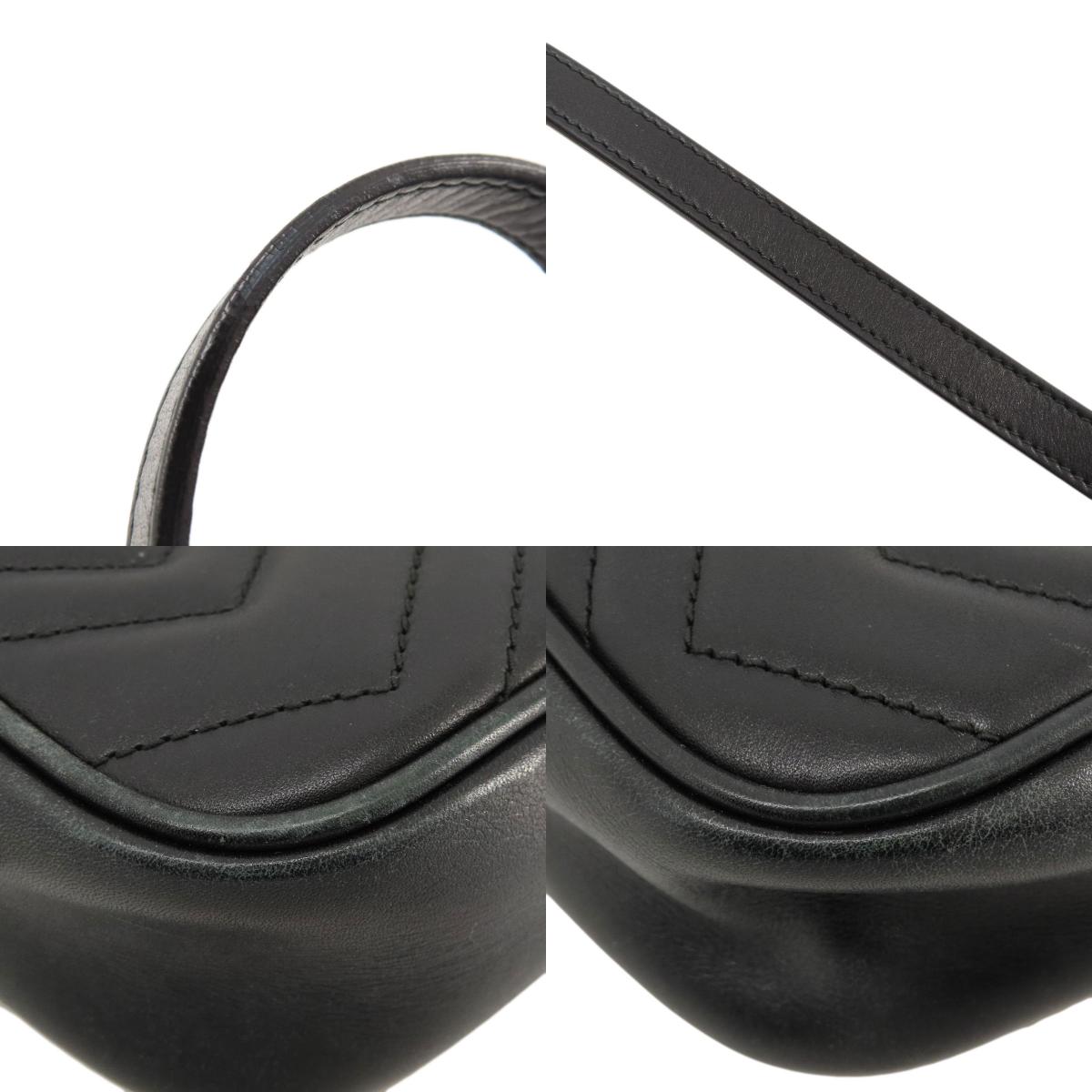 GUCCI グッチ 448065 GGマーモント ミニバッグ ショルダーバッグ カーフ レディース 中古
