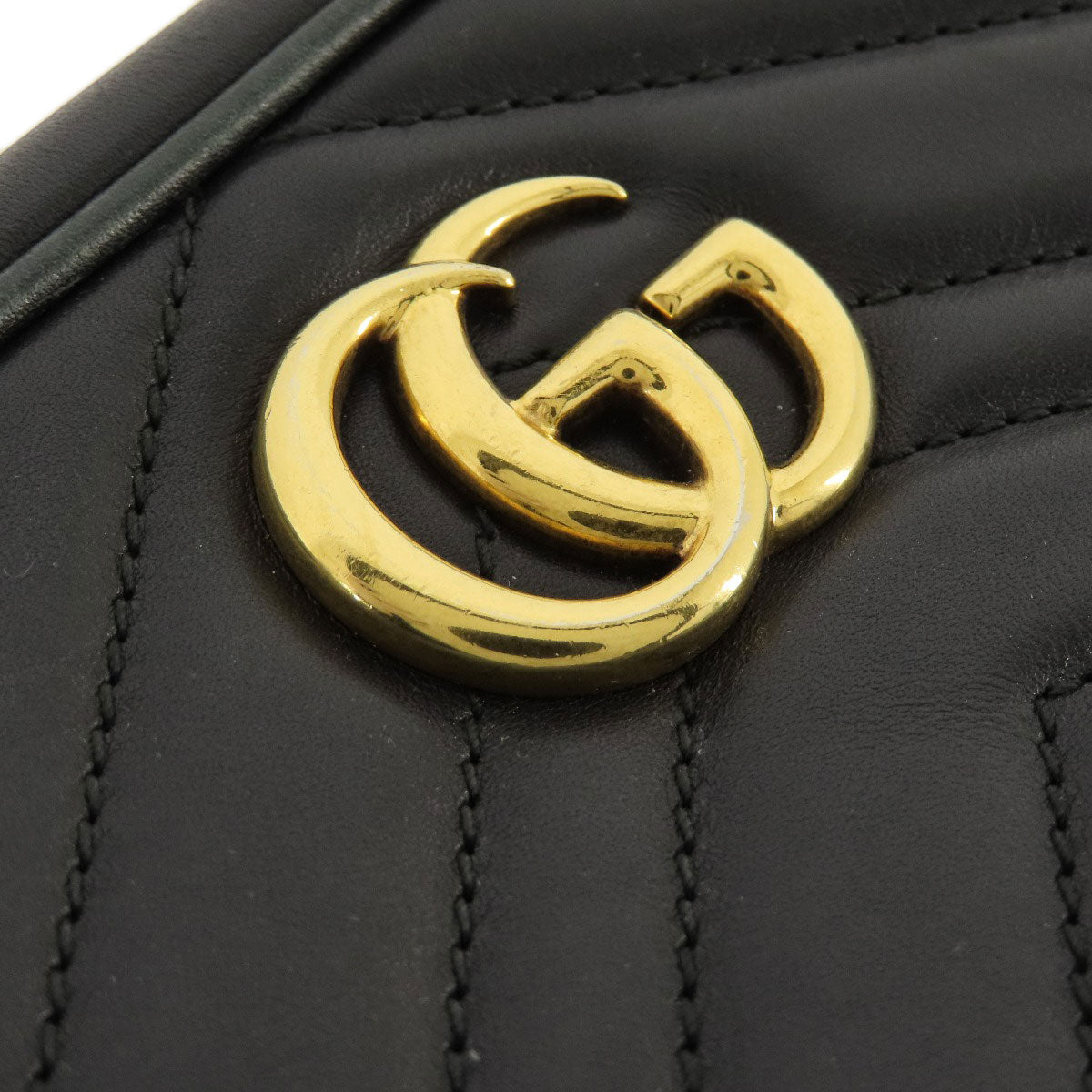 GUCCI グッチ 448065 GGマーモント ミニバッグ ショルダーバッグ カーフ レディース 中古