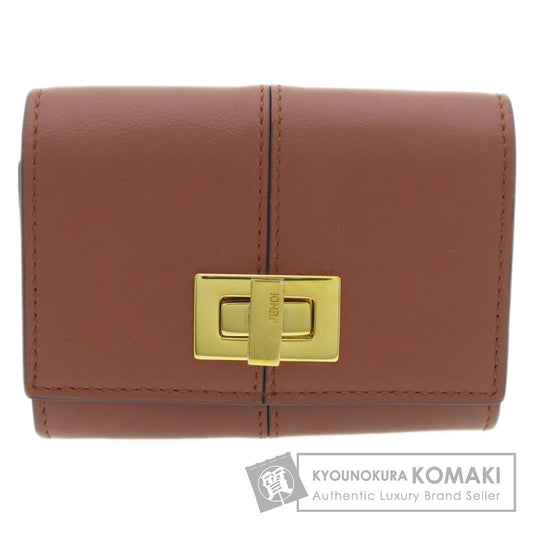 FENDI フェンディ ピーカブー カードケース カーフ レディース 中古