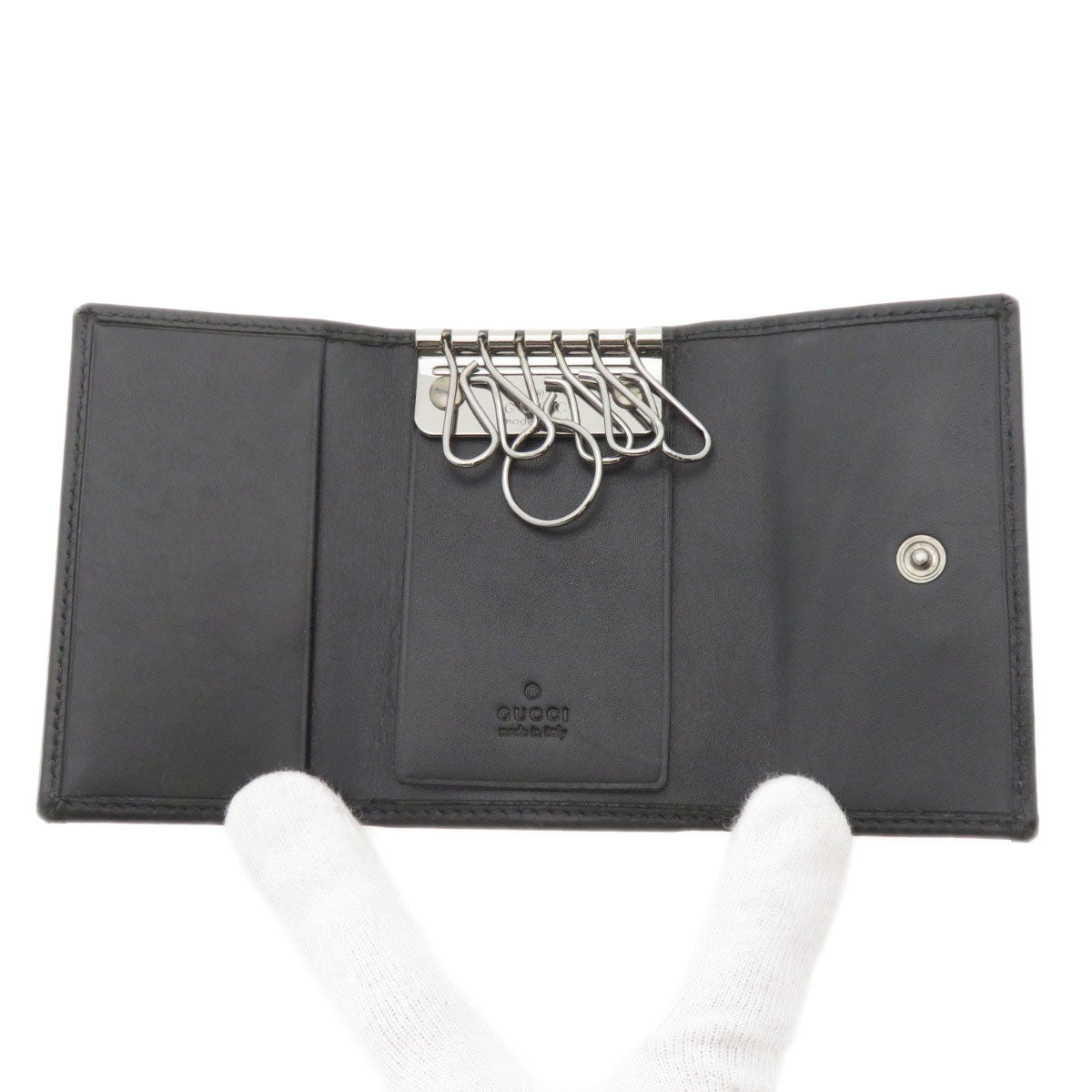 GUCCI グッチ 92749 ロゴモチーフ キーケース カーフ メンズ 中古