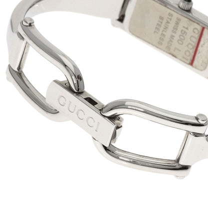 GUCCI グッチ 1500L スクエアフェイス 腕時計 SS レディース 中古