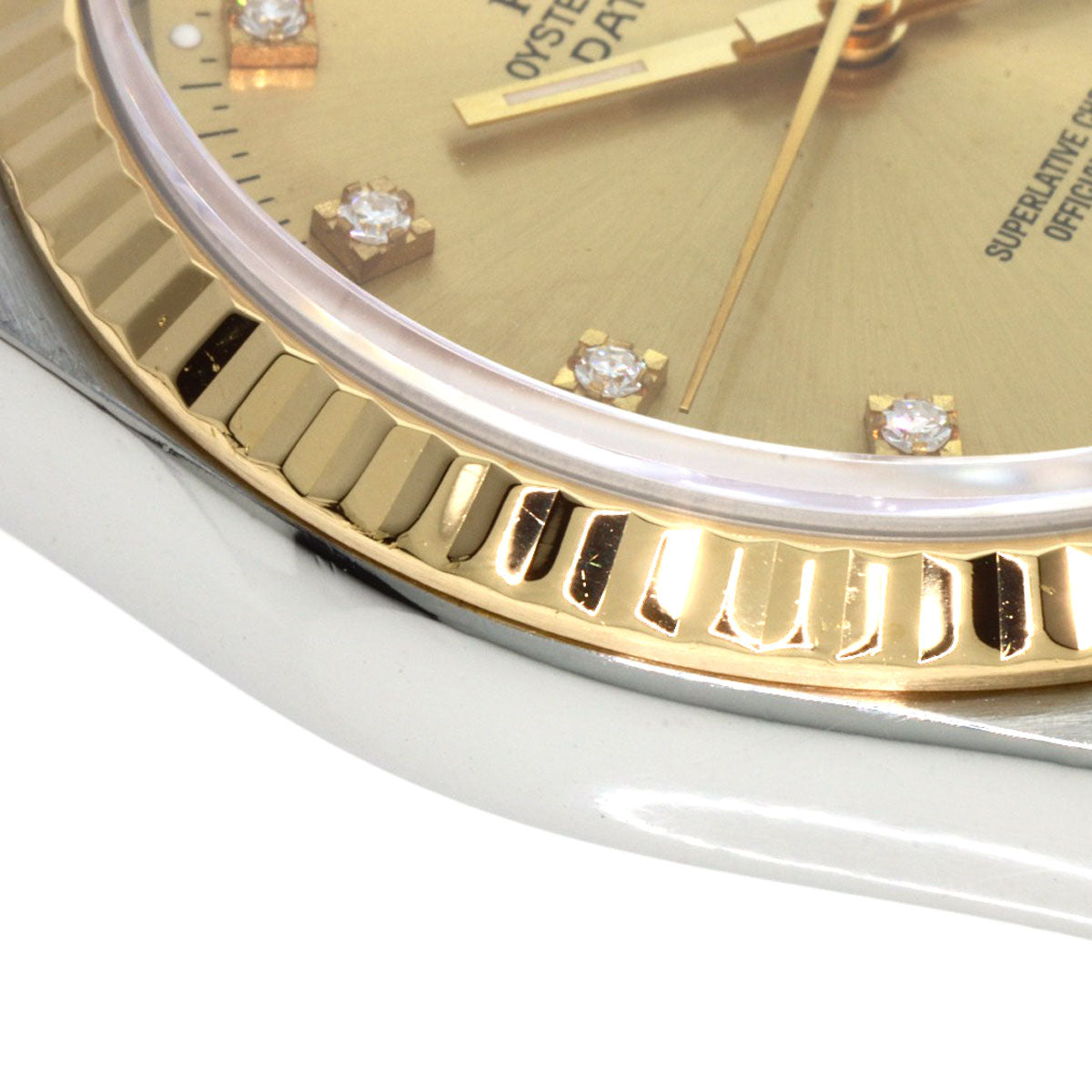 ROLEX ロレックス 16233G デイトジャスト 10P ダイヤモンド 腕時計 SS メンズ 中古
