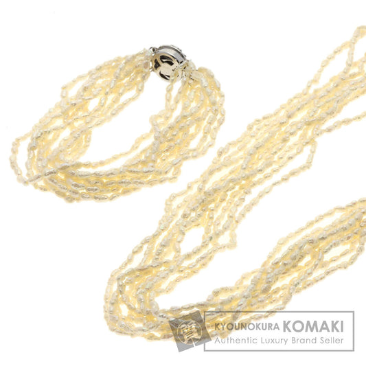SELECT JEWELRY セレクトジュエリー 10連 淡水パール 真珠 ブレスレットセット ネックレス SV レディース 中古