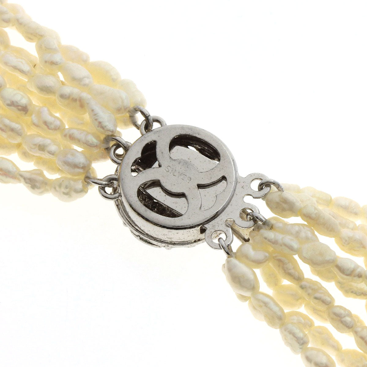 SELECT JEWELRY セレクトジュエリー 10連 淡水パール 真珠 ブレスレットセット ネックレス SV レディース 中古