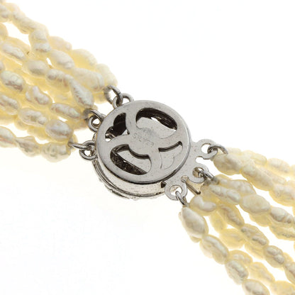 SELECT JEWELRY セレクトジュエリー 10連 淡水パール 真珠 ブレスレットセット ネックレス SV レディース 中古