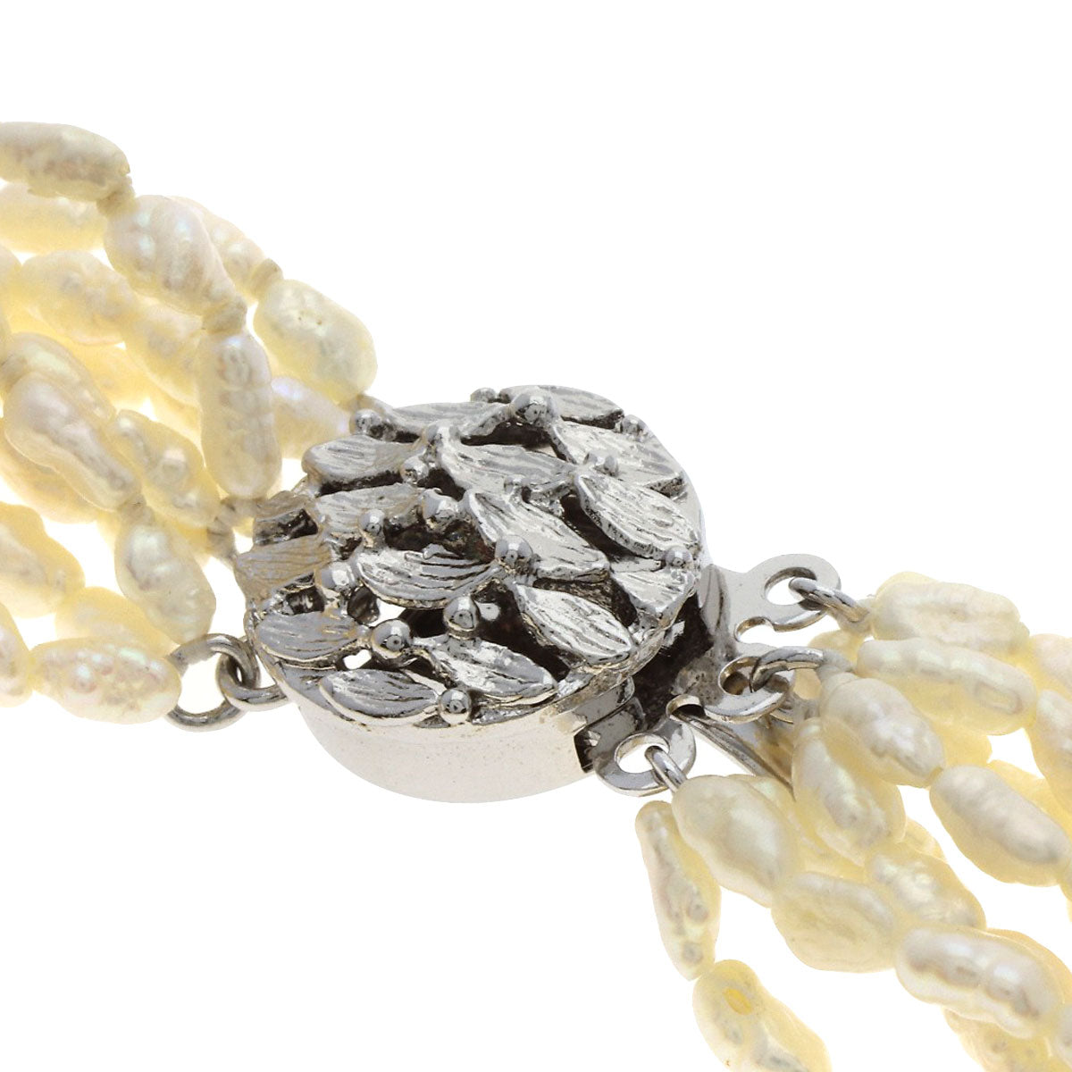 SELECT JEWELRY セレクトジュエリー 10連 淡水パール 真珠 ブレスレットセット ネックレス SV レディース 中古