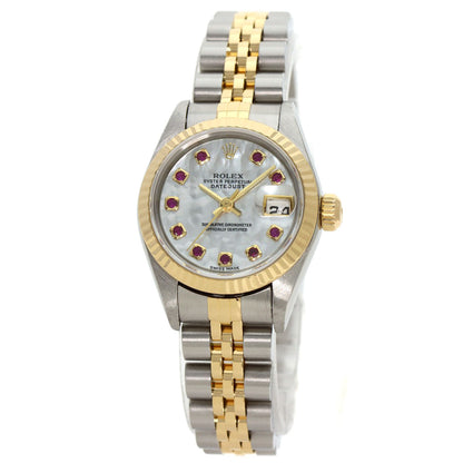 ROLEX ロレックス 79173NGR デイトジャスト 10P ルビー 腕時計 SS レディース 中古