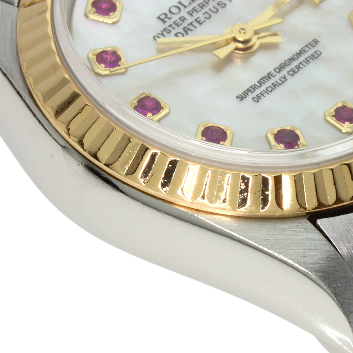 ROLEX ロレックス 79173NGR デイトジャスト 10P ルビー 腕時計 SS レディース 中古