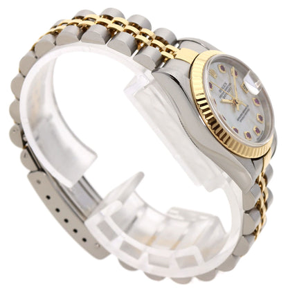 ROLEX ロレックス 79173NGR デイトジャスト 10P ルビー 腕時計 SS レディース 中古