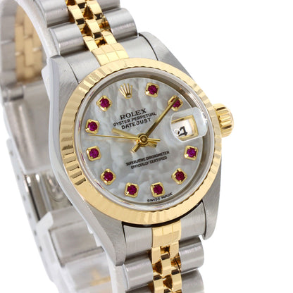 ROLEX ロレックス 79173NGR デイトジャスト 10P ルビー 腕時計 SS レディース 中古