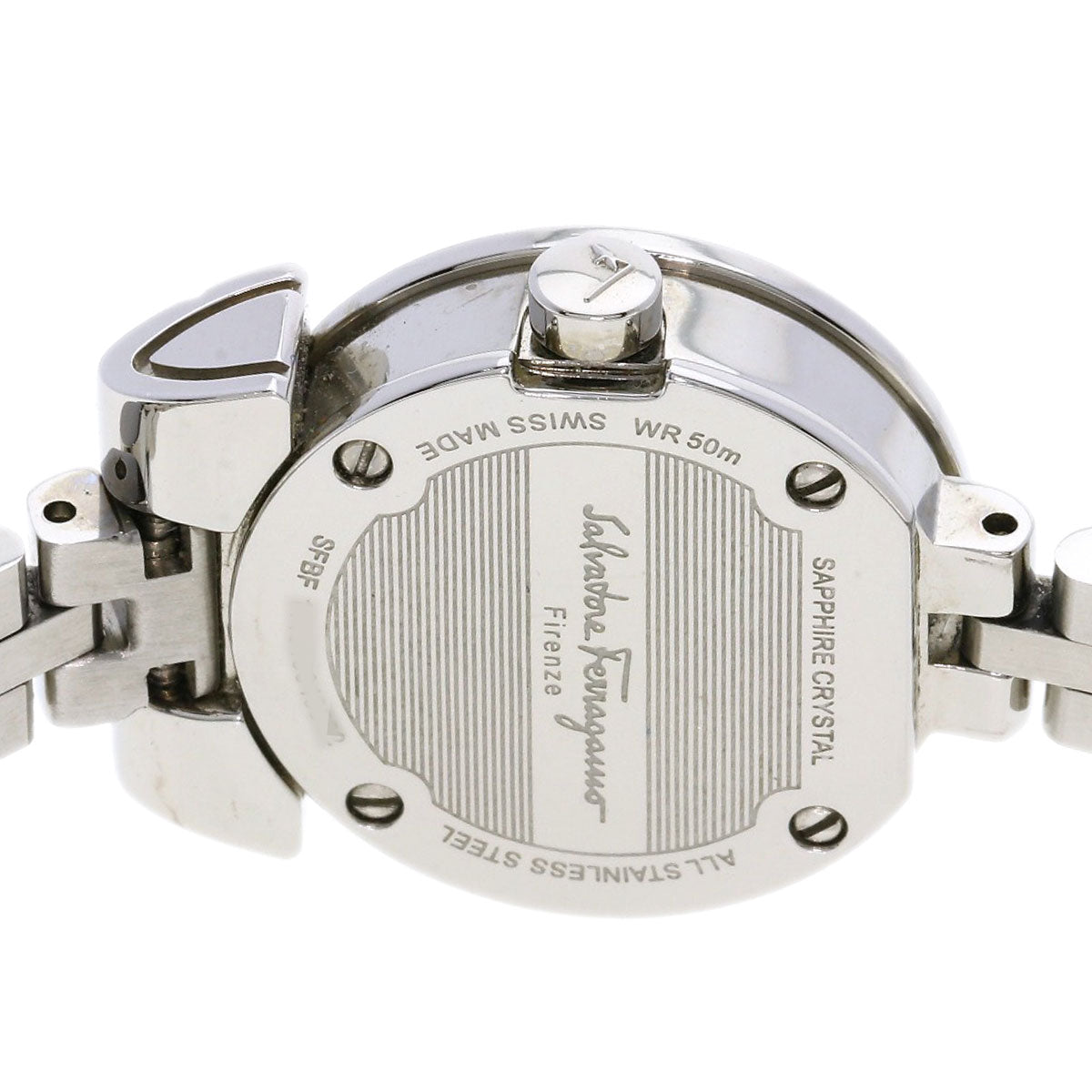 Salvatore Ferragamo サルヴァトーレフェラガモ ガンチーニ 12P ダイヤモンド 腕時計 SS レディース 中古
