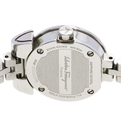 Salvatore Ferragamo サルヴァトーレフェラガモ ガンチーニ 12P ダイヤモンド 腕時計 SS レディース 中古