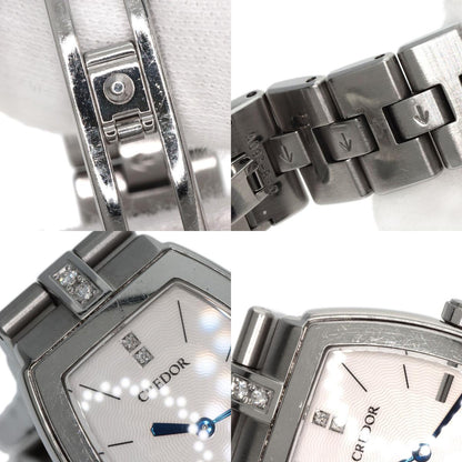 SEIKO セイコー GSWE961 クレドール シグノ ダイヤモンド 腕時計 SS レディース 中古