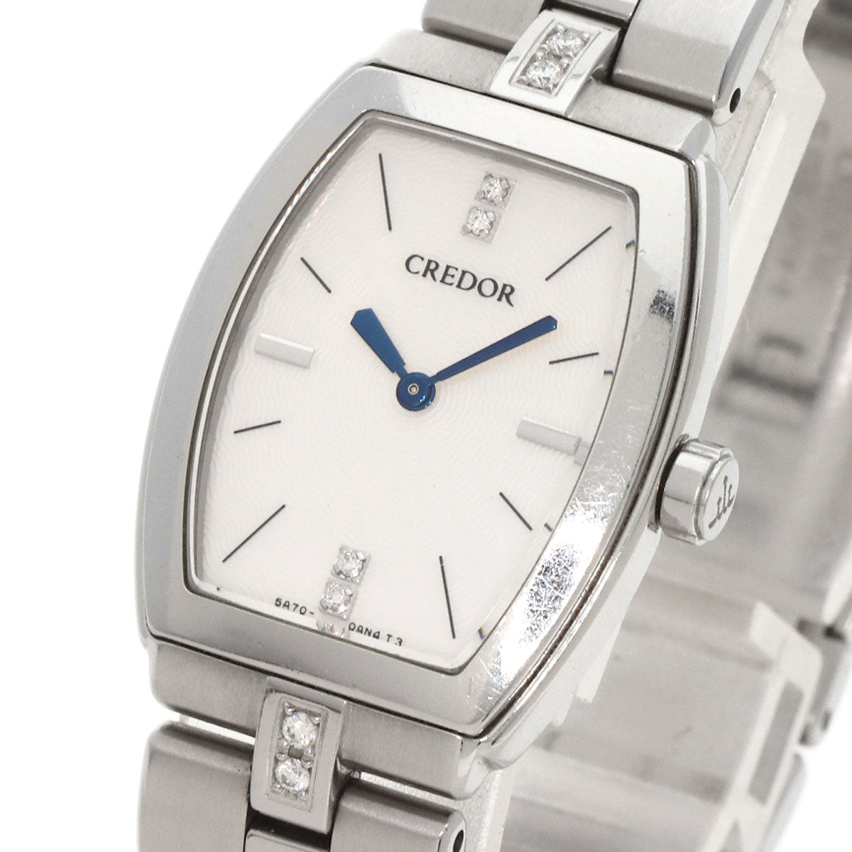 SEIKO セイコー GSWE961 クレドール シグノ ダイヤモンド 腕時計 SS レディース 中古