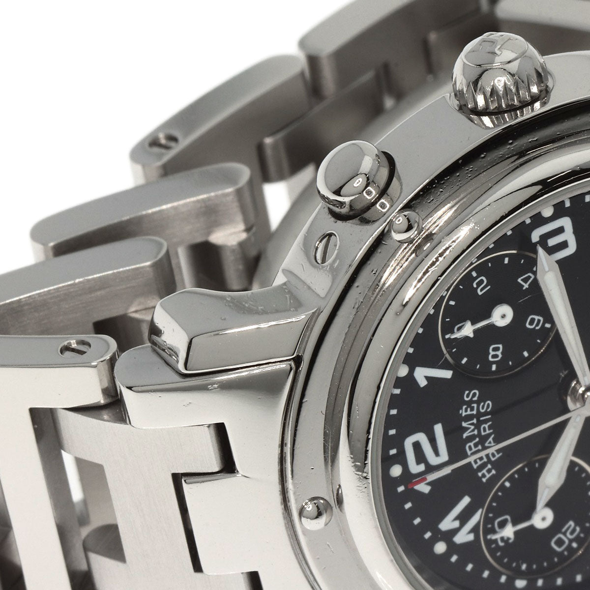 HERMES エルメス CL1.310 クリッパー クロノ 腕時計 SS レディース 中古