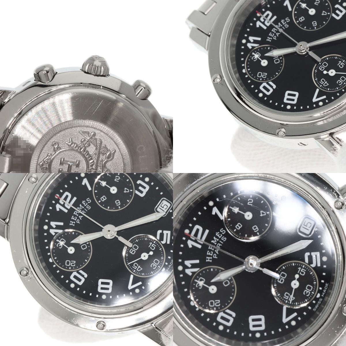 HERMES エルメス CL1.310 クリッパー クロノ 腕時計 SS レディース 中古