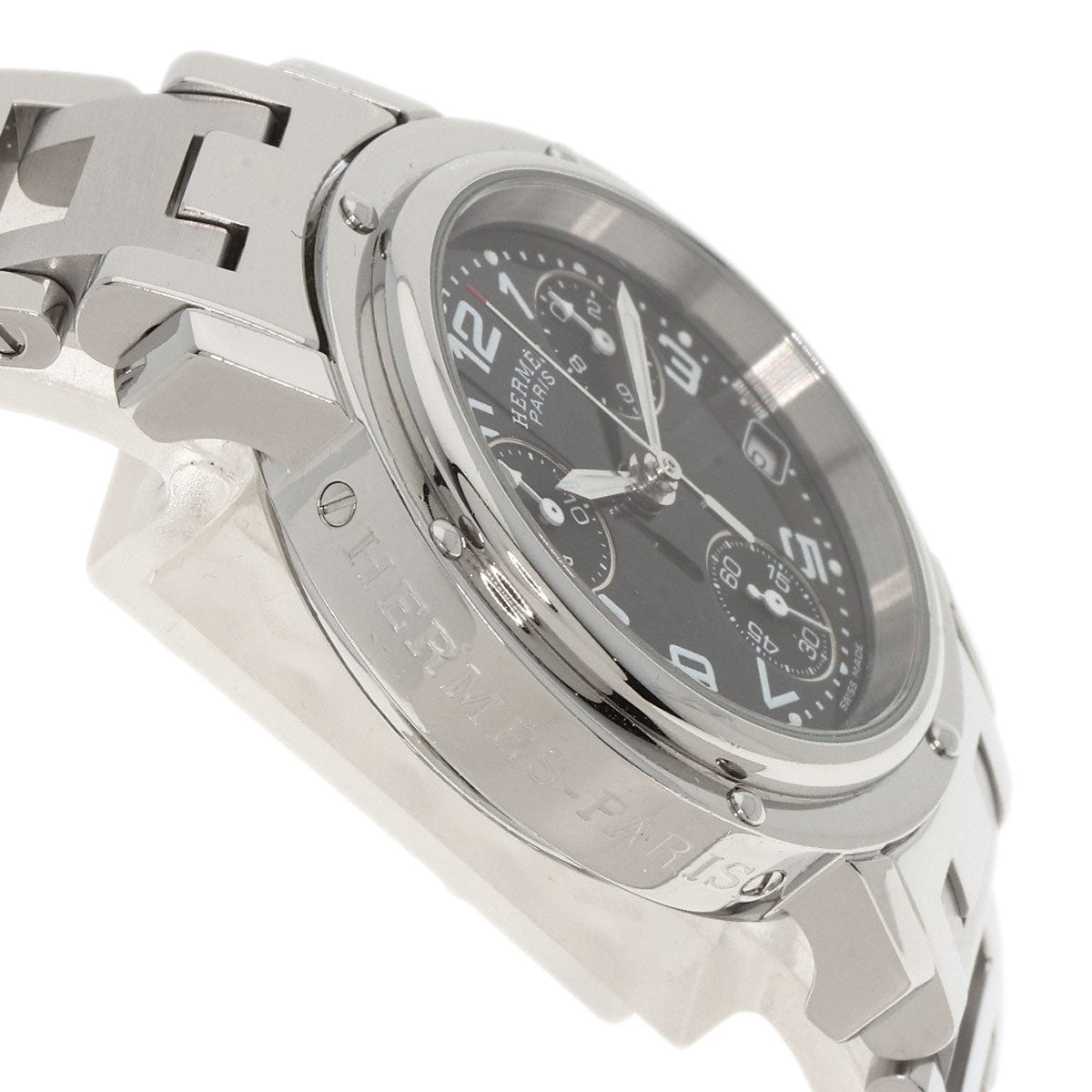 HERMES エルメス CL1.310 クリッパー クロノ 腕時計 SS レディース 中古