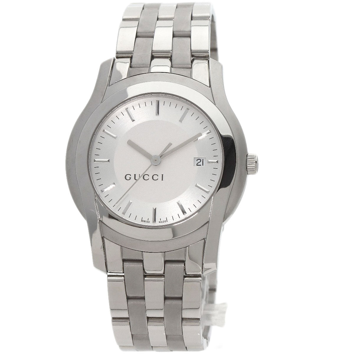 GUCCI グッチ 5500XL ラウンドフェイス 腕時計 SS メンズ 中古