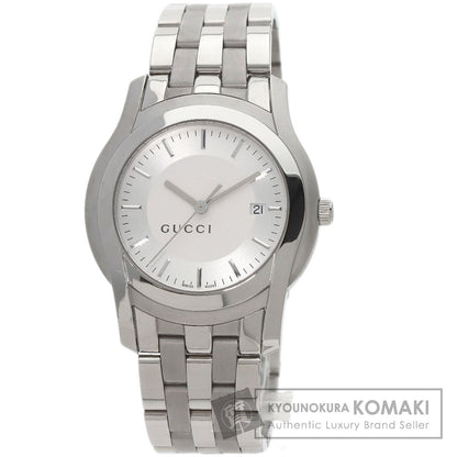 GUCCI グッチ 5500XL ラウンドフェイス 腕時計 SS メンズ 中古