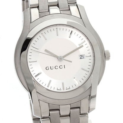 GUCCI グッチ 5500XL ラウンドフェイス 腕時計 SS メンズ 中古