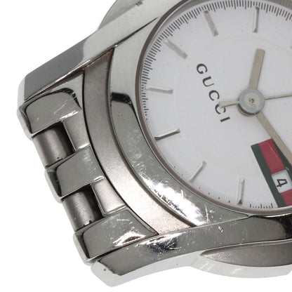 GUCCI グッチ 5500L ラウンドフェイス 腕時計 SS レディース 中古