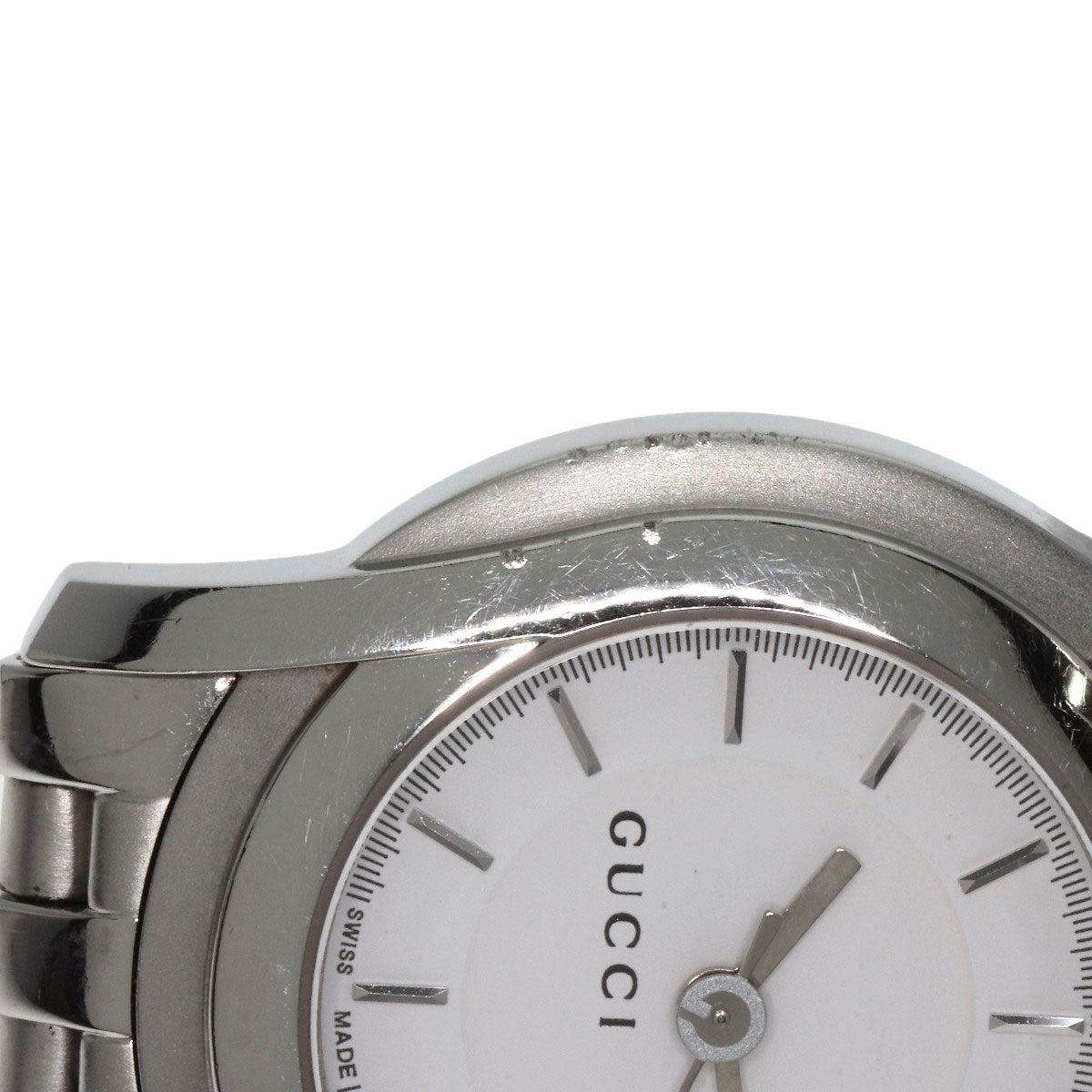 GUCCI グッチ 5500L ラウンドフェイス 腕時計 SS レディース 中古