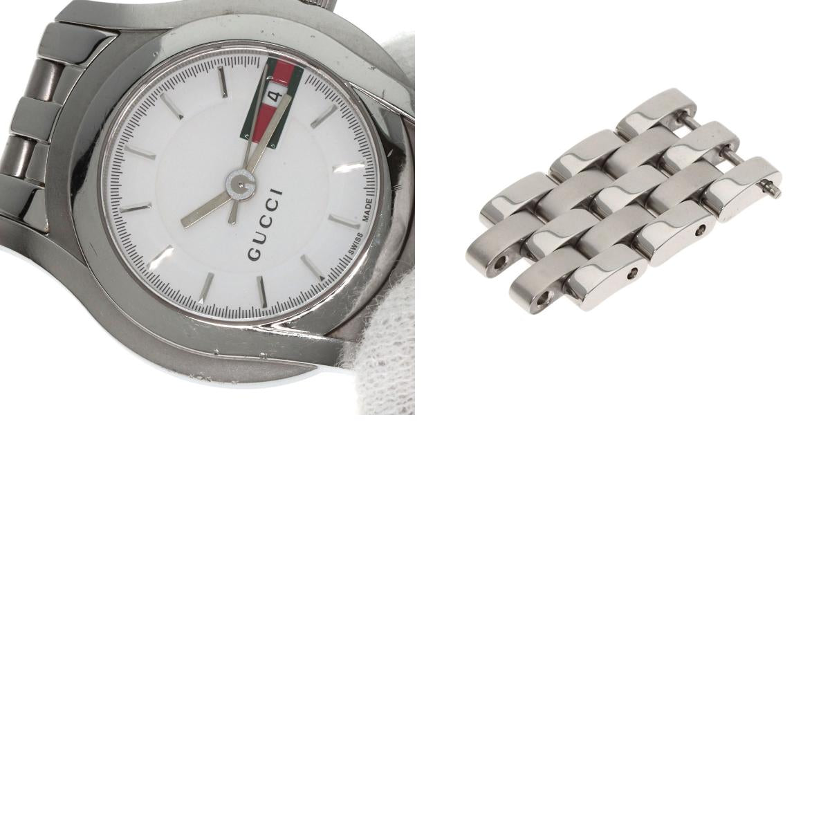 GUCCI グッチ 5500L ラウンドフェイス 腕時計 SS レディース 中古