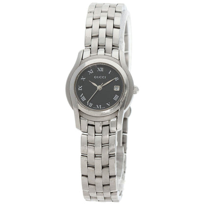 GUCCI グッチ 5500L ラウンドフェイス 腕時計 SS レディース 中古